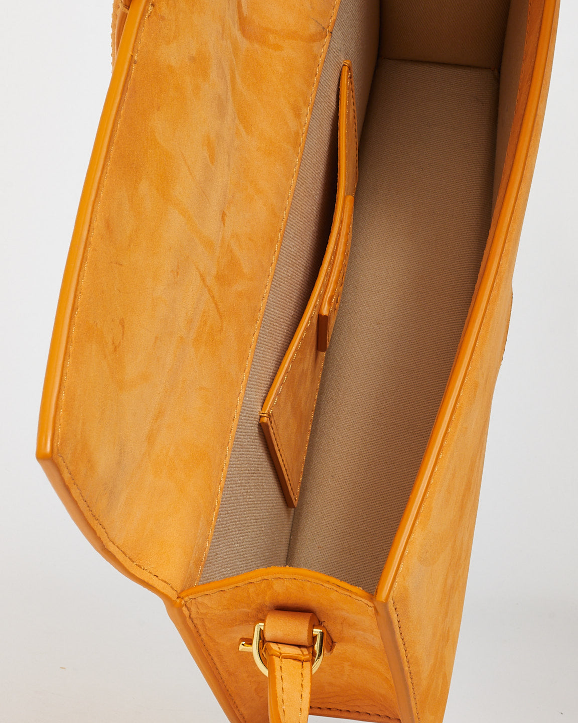 Jacquemus Orange Suede Long Bambino Shoulder Bag