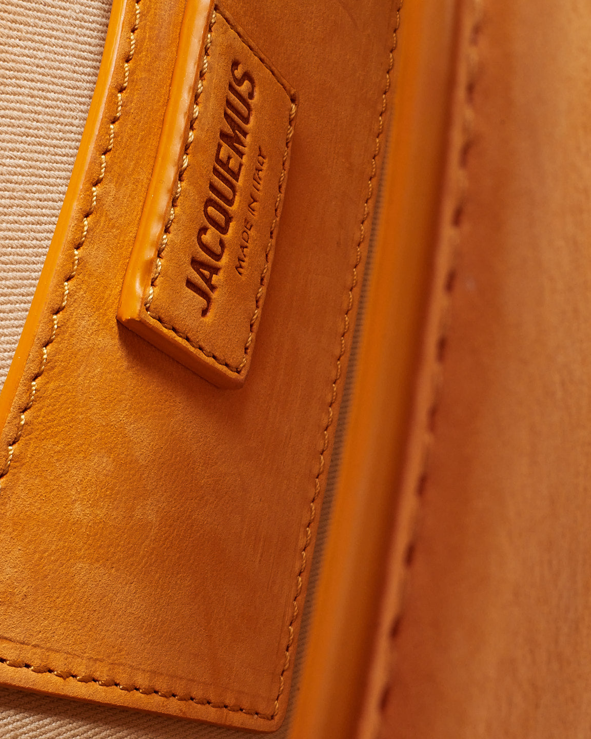 Jacquemus Orange Suede Long Bambino Shoulder Bag