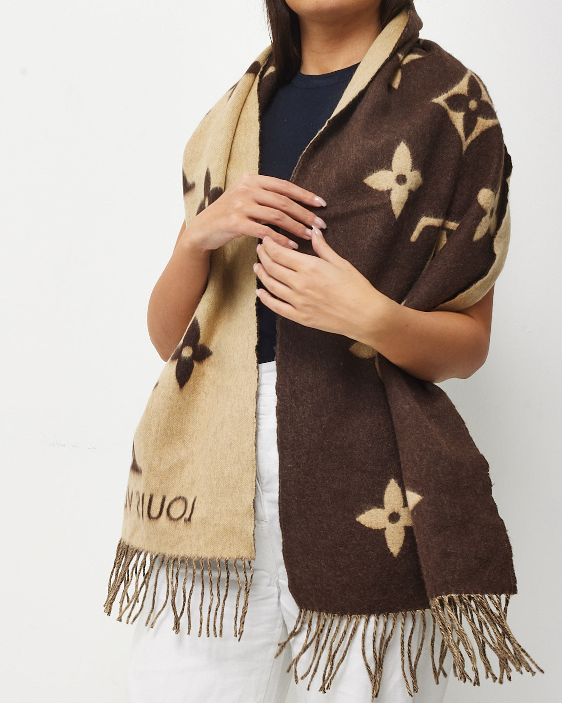 Cashmere Scarf Louis Vuitton Women's Scarf Brown Louis
