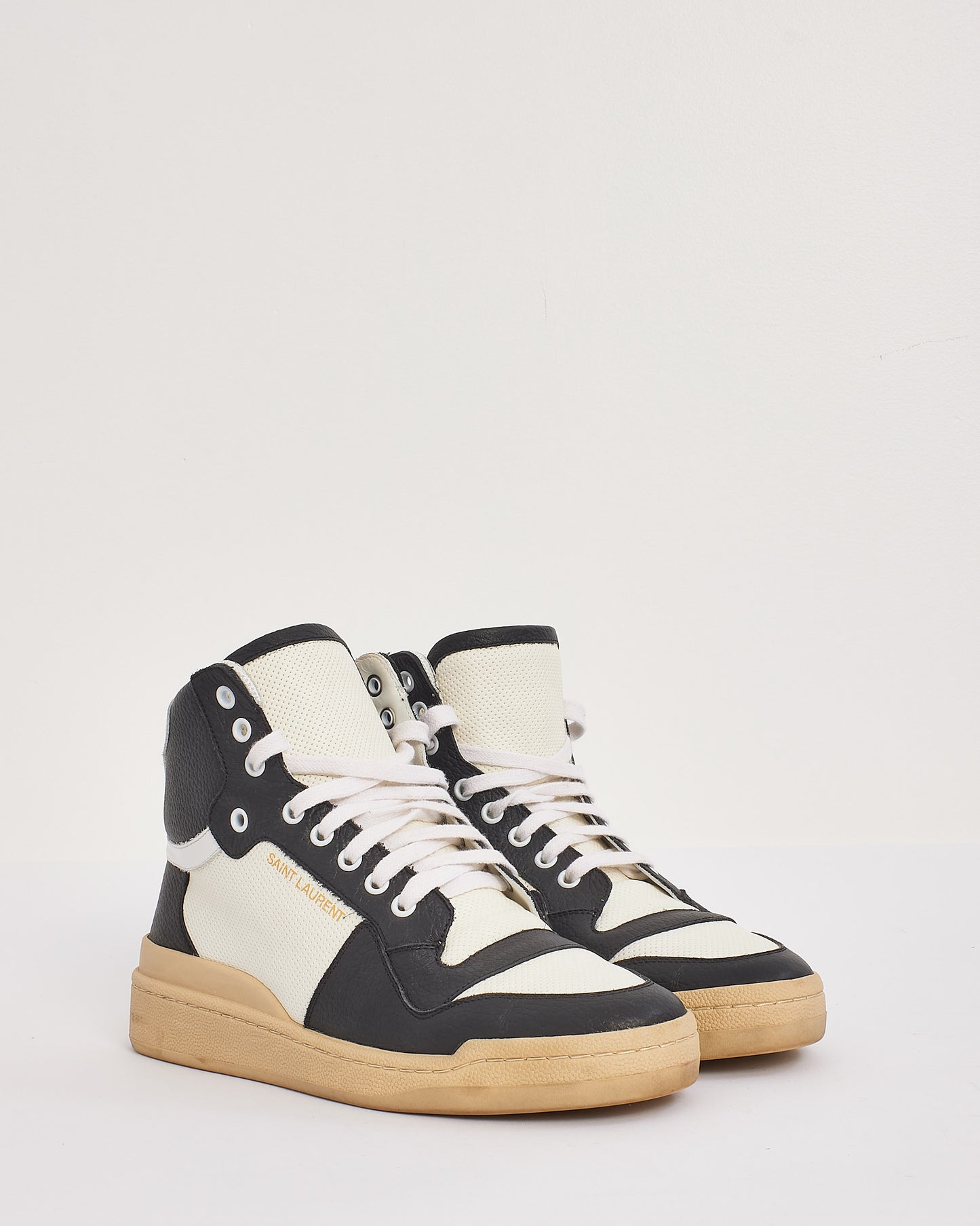 Saint Laurent White Leather Andy Low Top Sneakers - 40