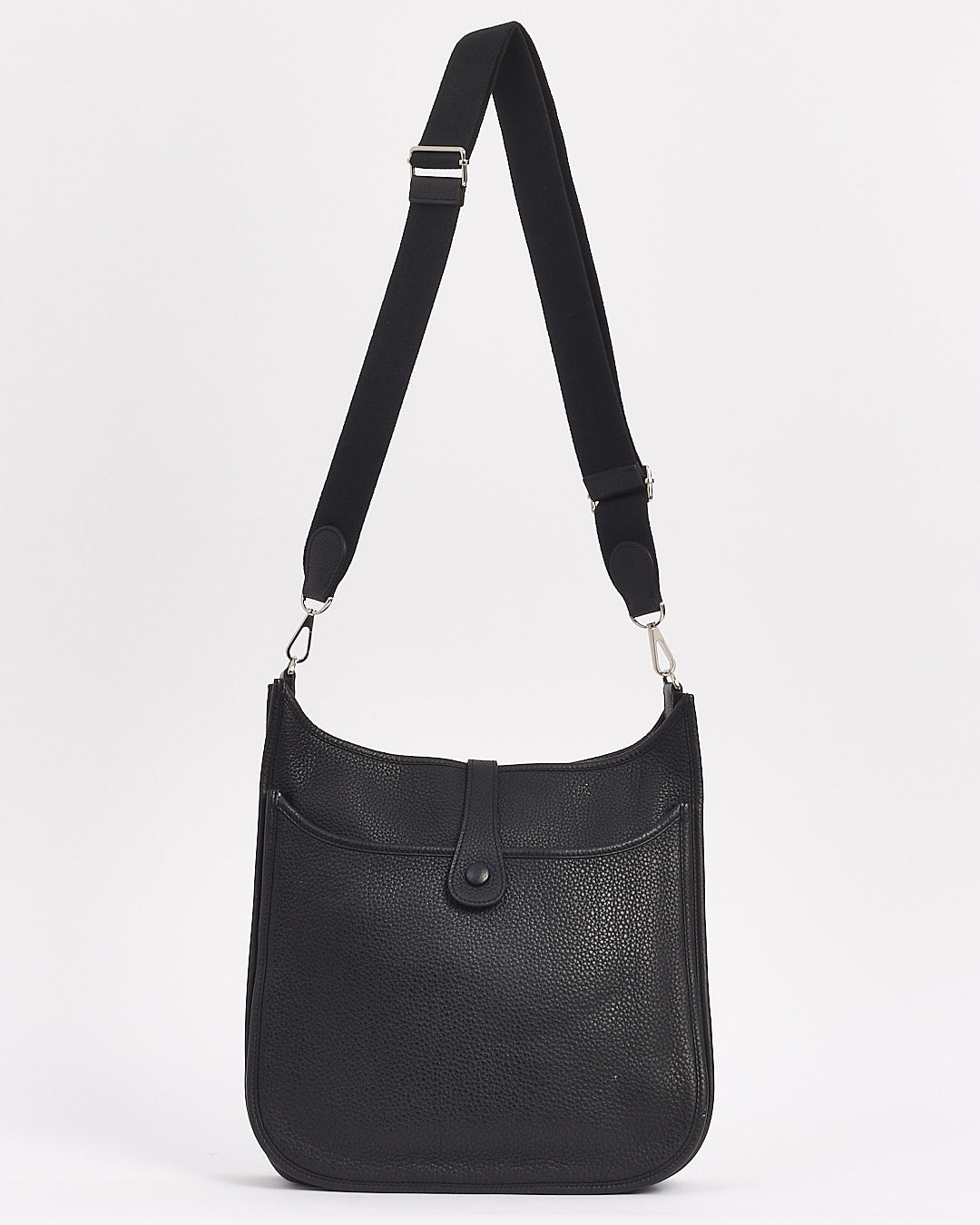 Hermès Black Clémence Leather Evelyne III GM Bag