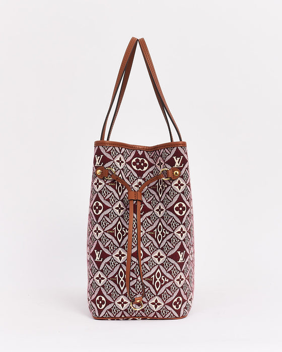 Louis Vuitton Neverfull Since 1854 (Without Pouch) MM Bordeaux in Jacquard  Textile with Gold-tone - US