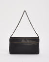 Chanel Black Leather LAX Pochette Chain Shoulder Bag