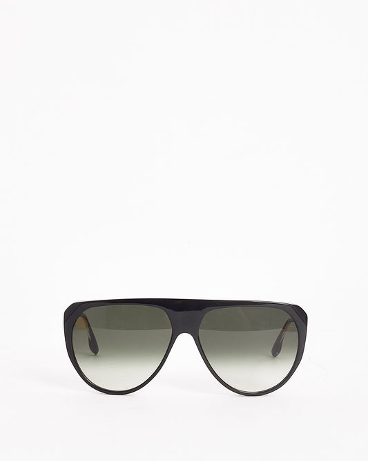 Victoria Beckham Black Flat Top Aviator VB600S Sunglasses
