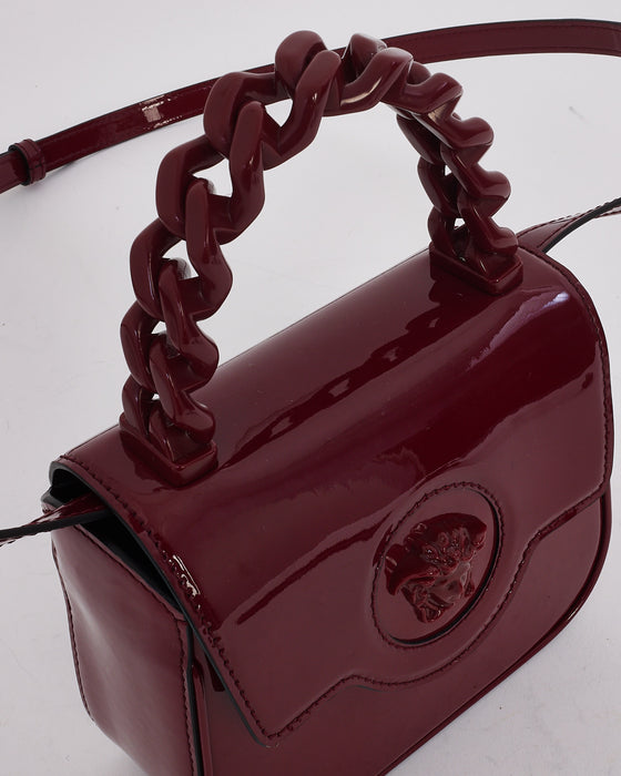 Leather handbag Versace Burgundy in Leather - 17969183