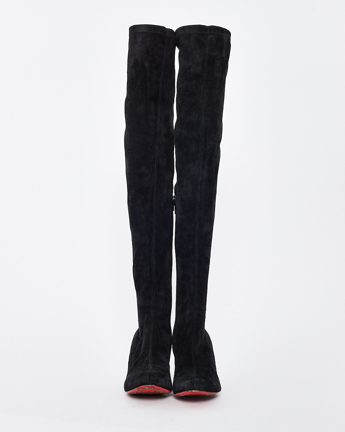 Christian Louboutin Bottes OTK en daim noir - 37,5