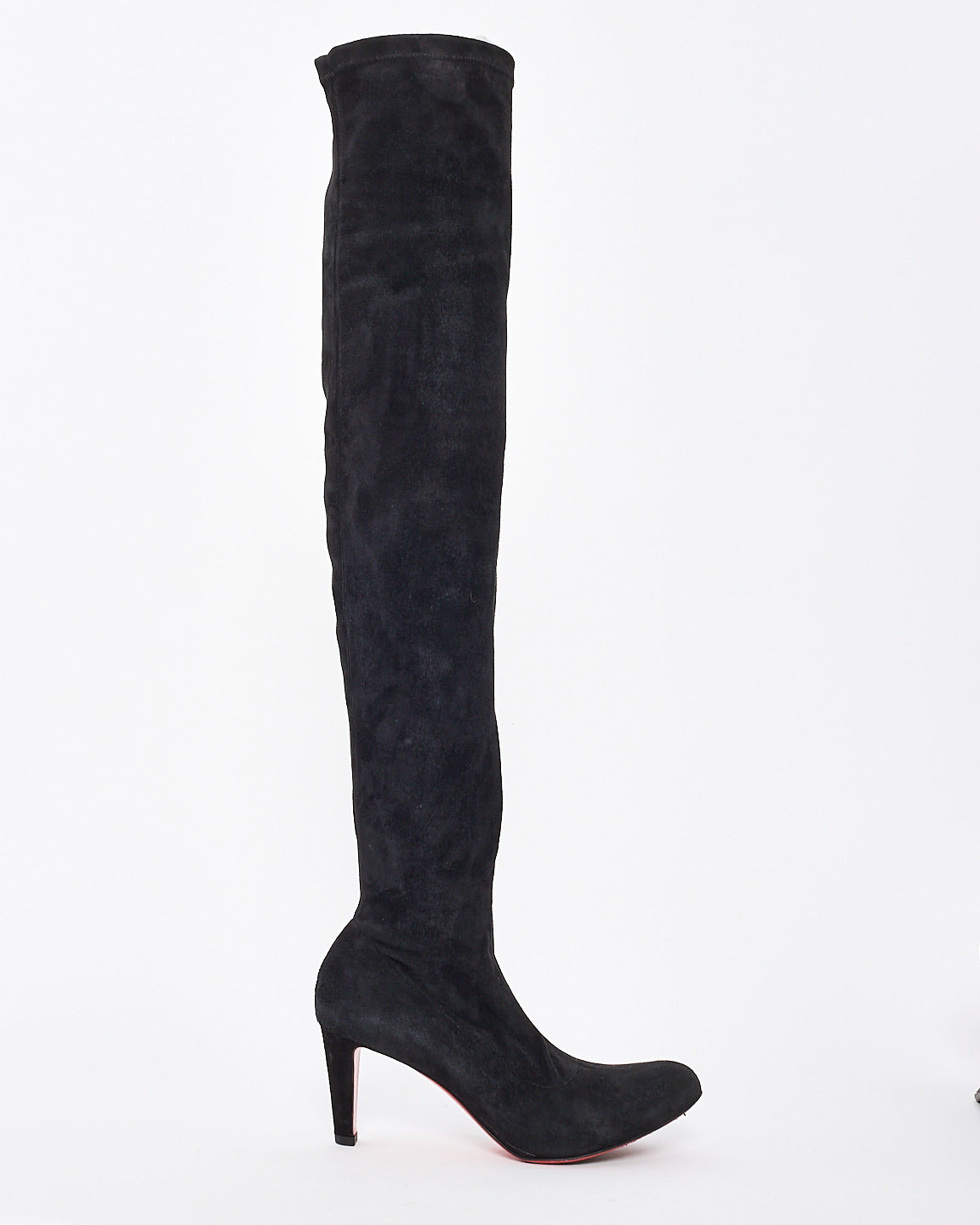 Christian Louboutin Bottes OTK en daim noir - 37,5