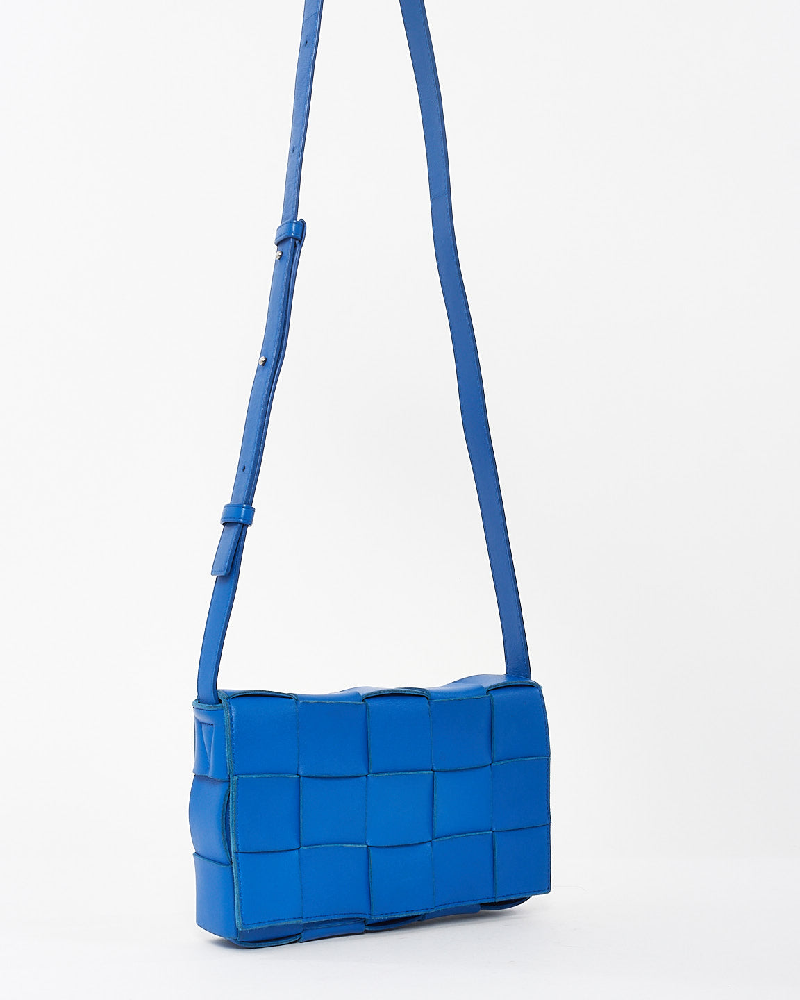 Bottega Veneta Royal Blue Intrecciato Leather Cassette Bag