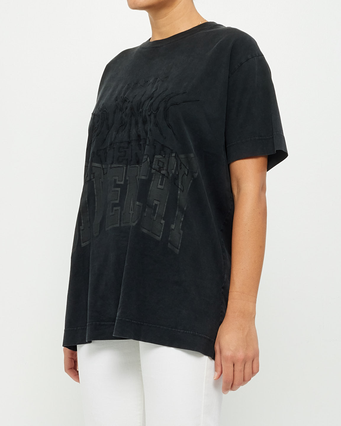 Givenchy T-shirt Flamme Embossé Noir - XS