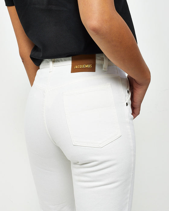 Jacquemus "La Riviera" White Straight Jeans - 26