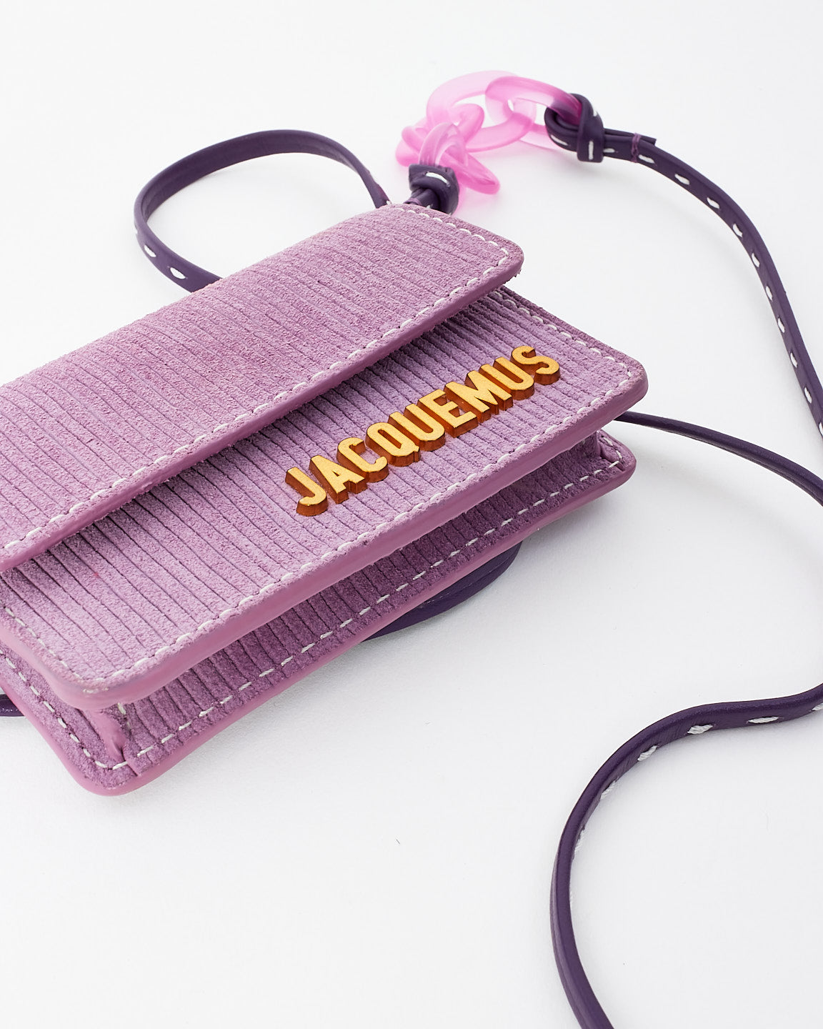 Jacquemus Mini sac à bandoulière Le Riviera en velours violet