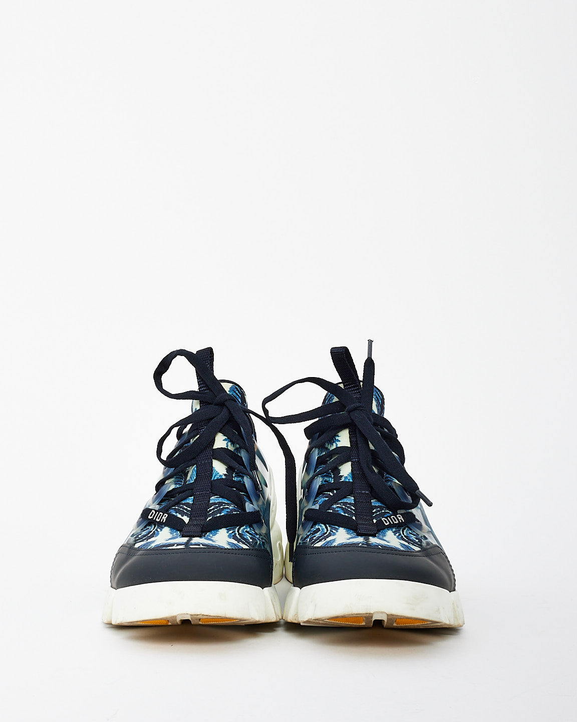 Baskets épaisses D-Connect en tissu kaléidiorscopique bleu/blanc Dior - 38