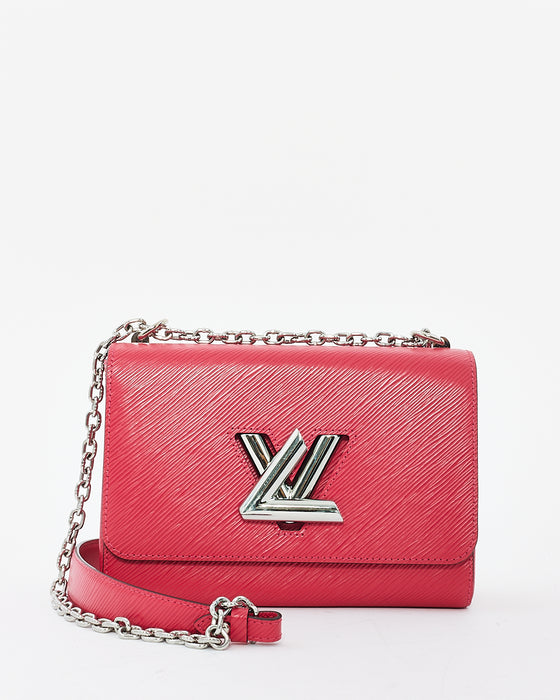 pink and white lv purse