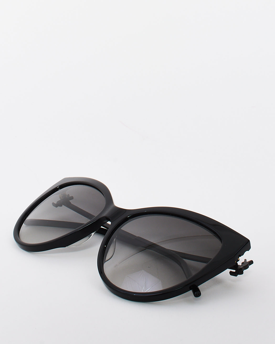 Saint Laurent Black Acetate Cat Eye Sunglasses SLM48S