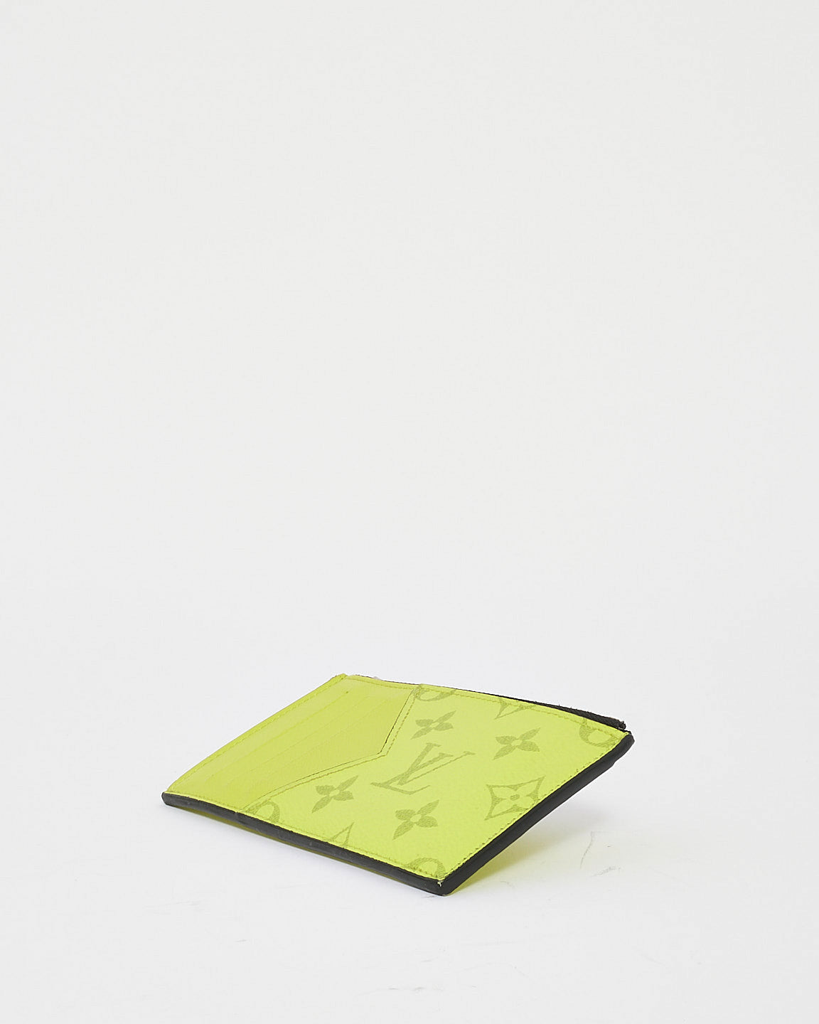 Porte-cartes Zippy en toile et cuir monogramme jaune fluo Louis Vuitton