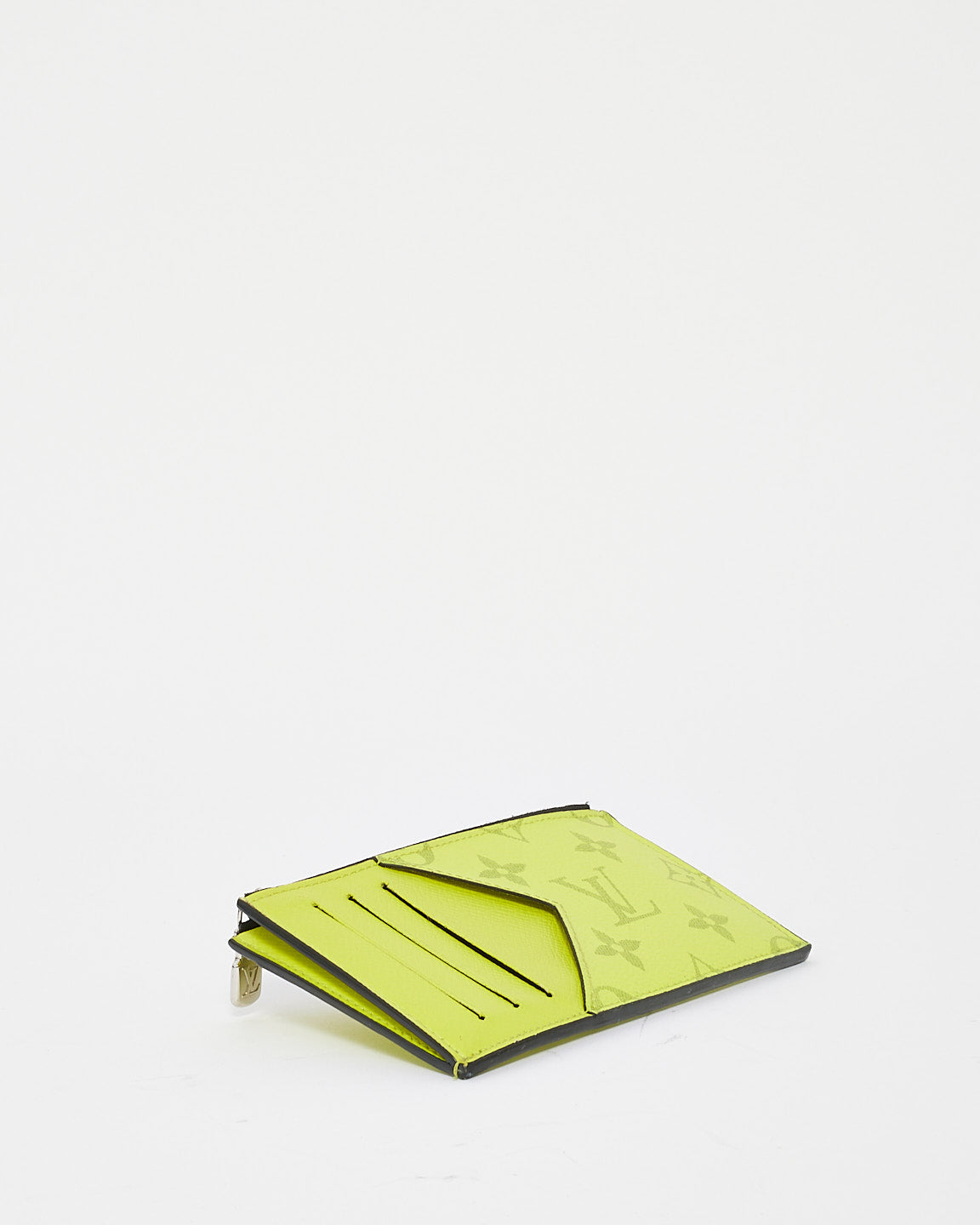 Porte-cartes Zippy en toile et cuir monogramme jaune fluo Louis Vuitton