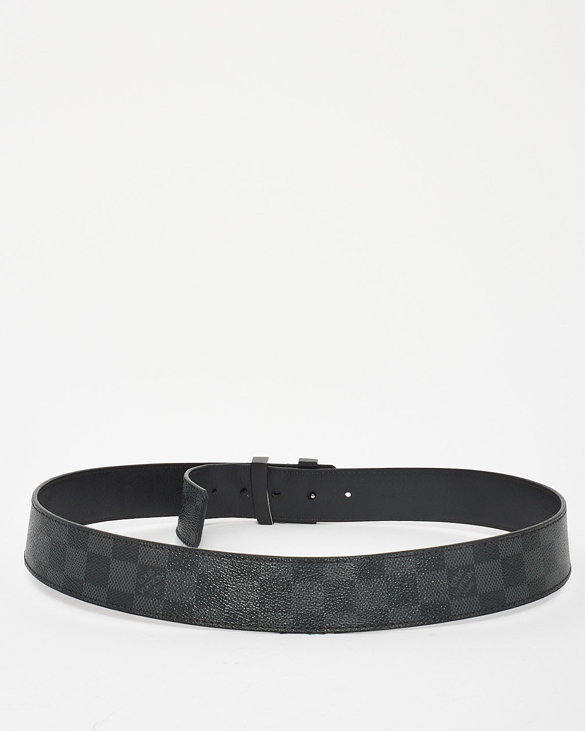 Louis Vuitton Damier Graphite Initiales 40mm Matte Black Belt - 95/38