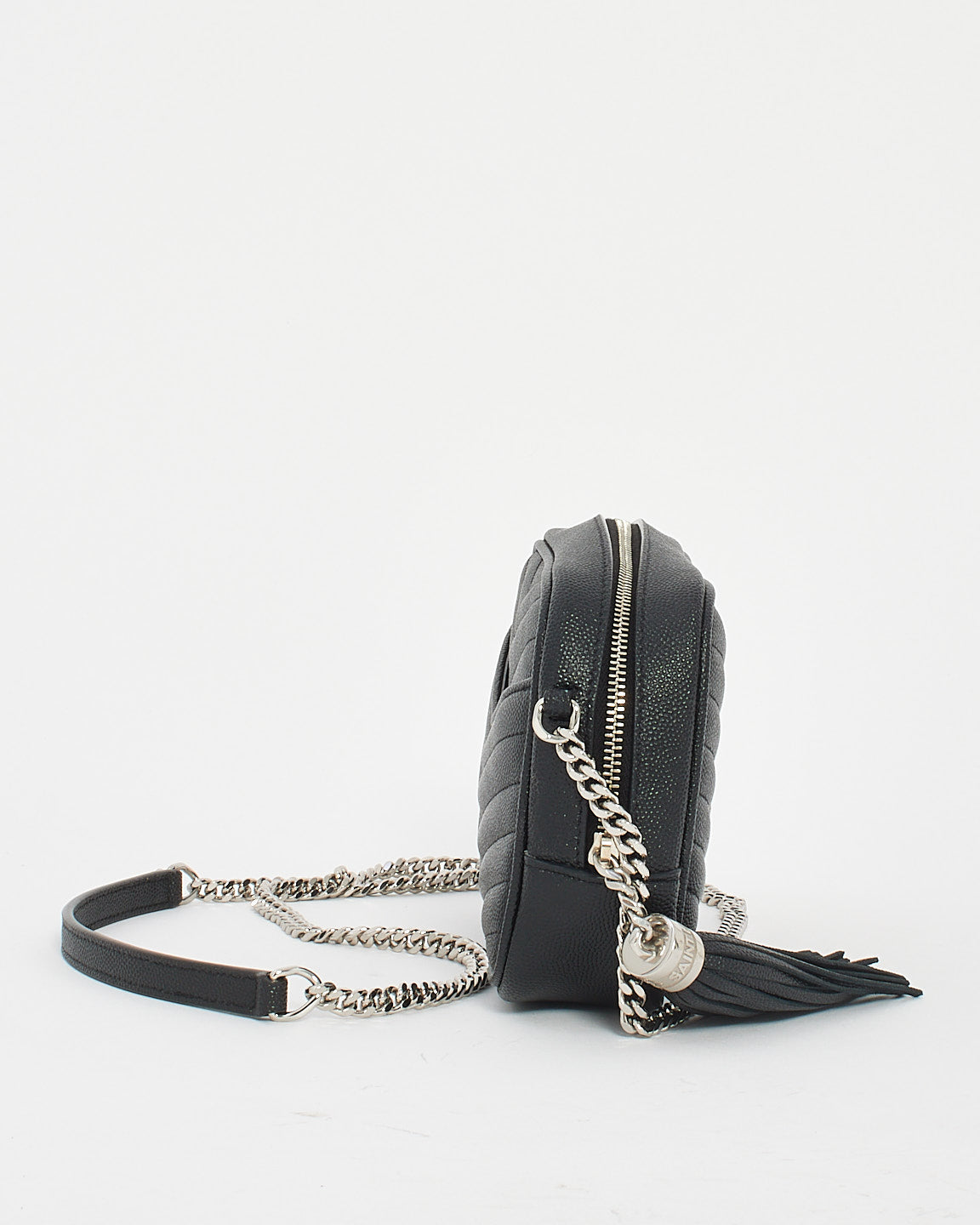 Saint Laurent Black Quilted Leather Mini Lou Camera Bag