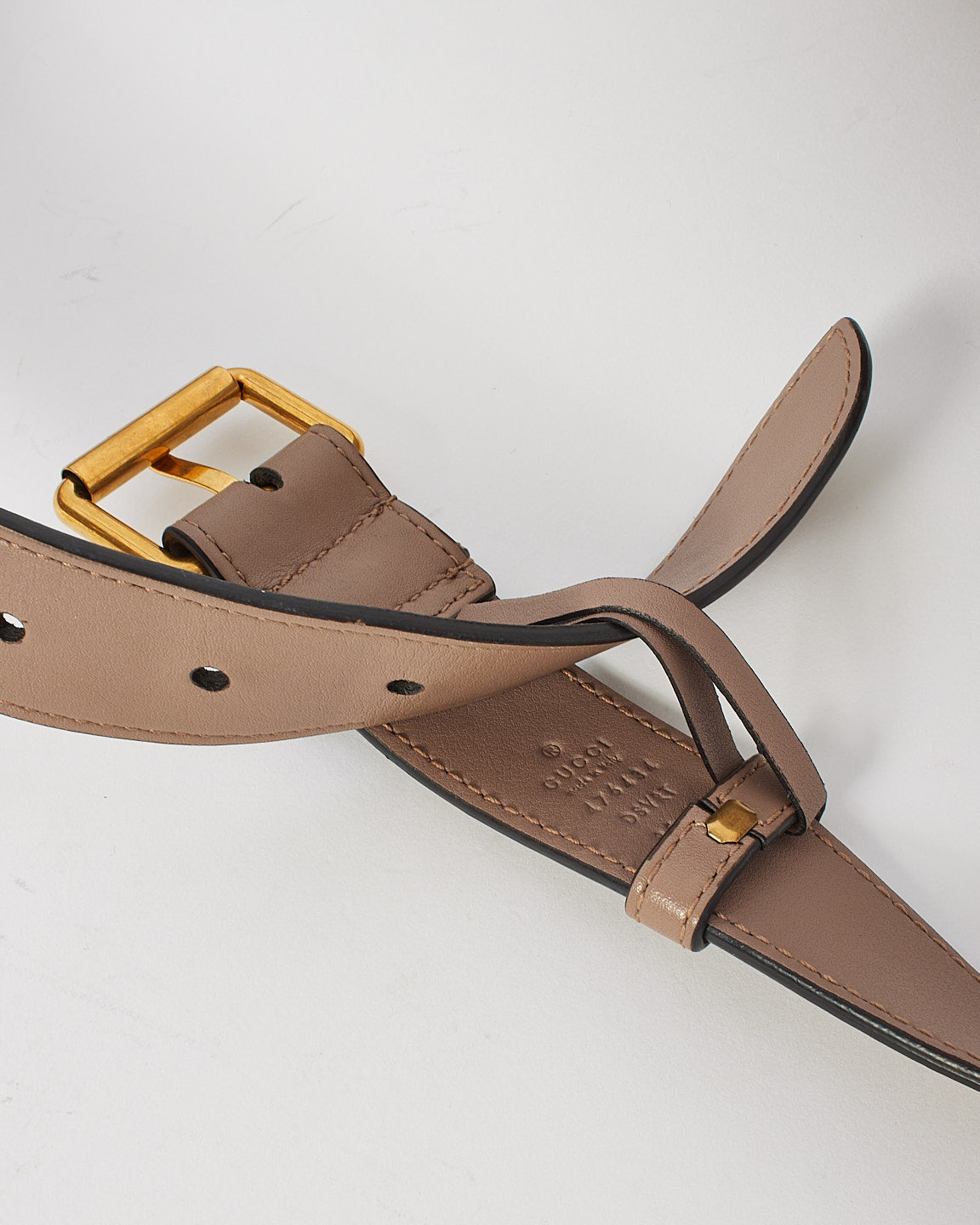 Gucci Dusty Pink Chevron Matelassé Leather GG Marmont Belt Bag - 85/34