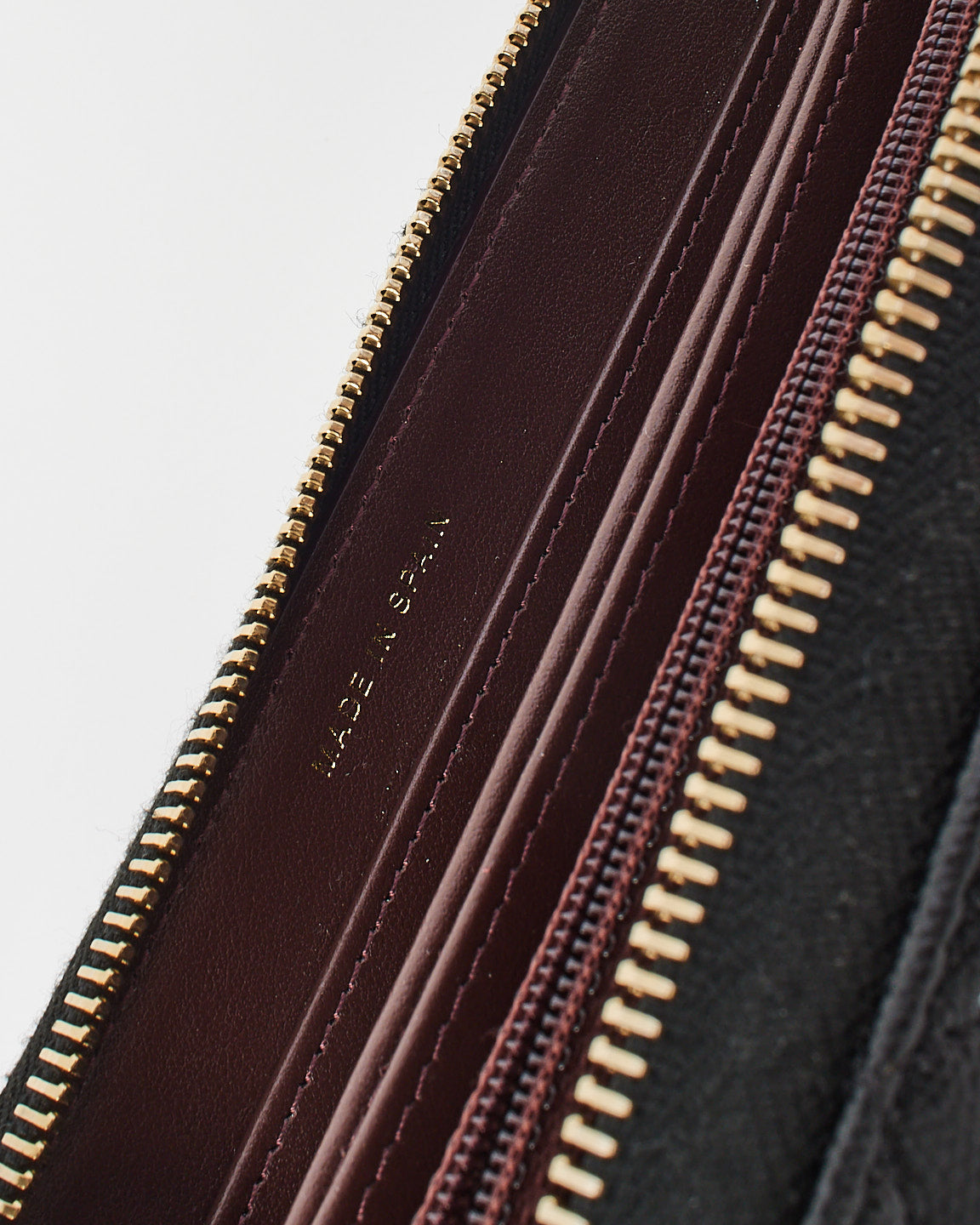 Chanel Black Quilted Caviar Classic Long Zipped Wallet