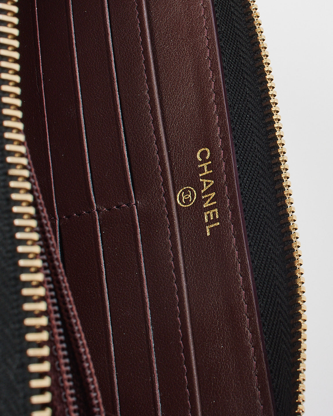 Chanel Black Quilted Caviar Classic Long Zipped Wallet