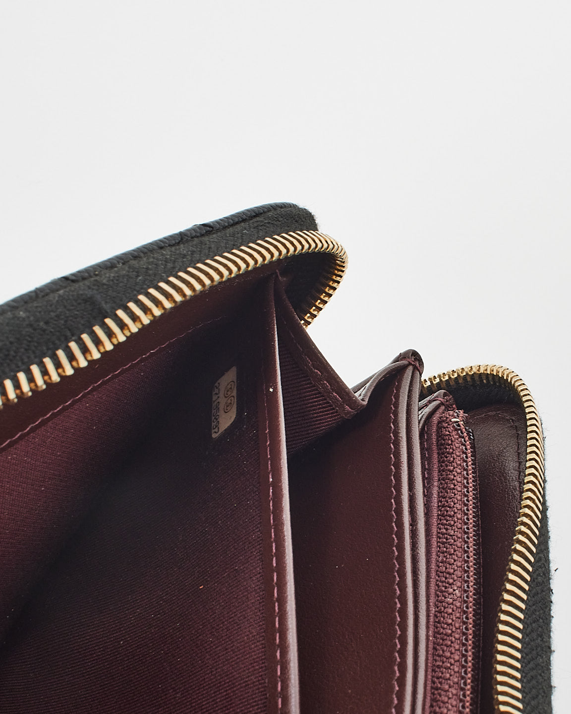 Chanel Black Quilted Caviar Classic Long Zipped Wallet