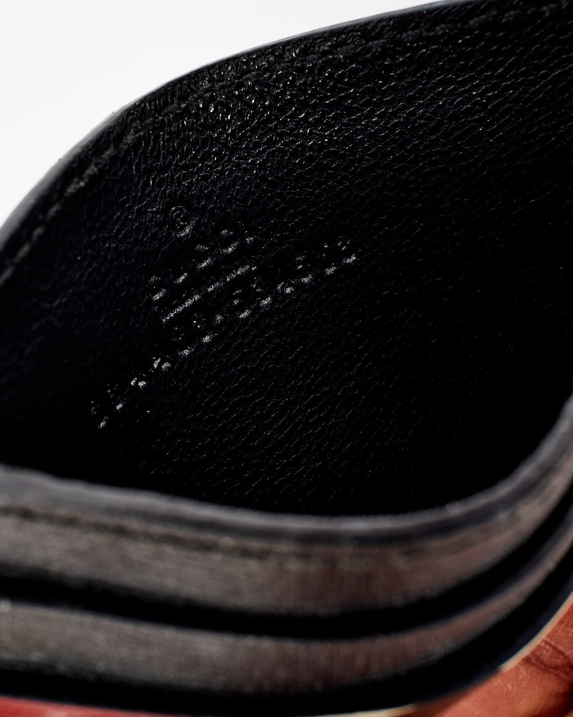 Gucci Red & Black Leather Leopard Print Cardholder