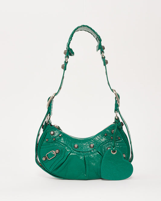 Balenciaga Green Leather XS Le Cagole Shoulder Bag