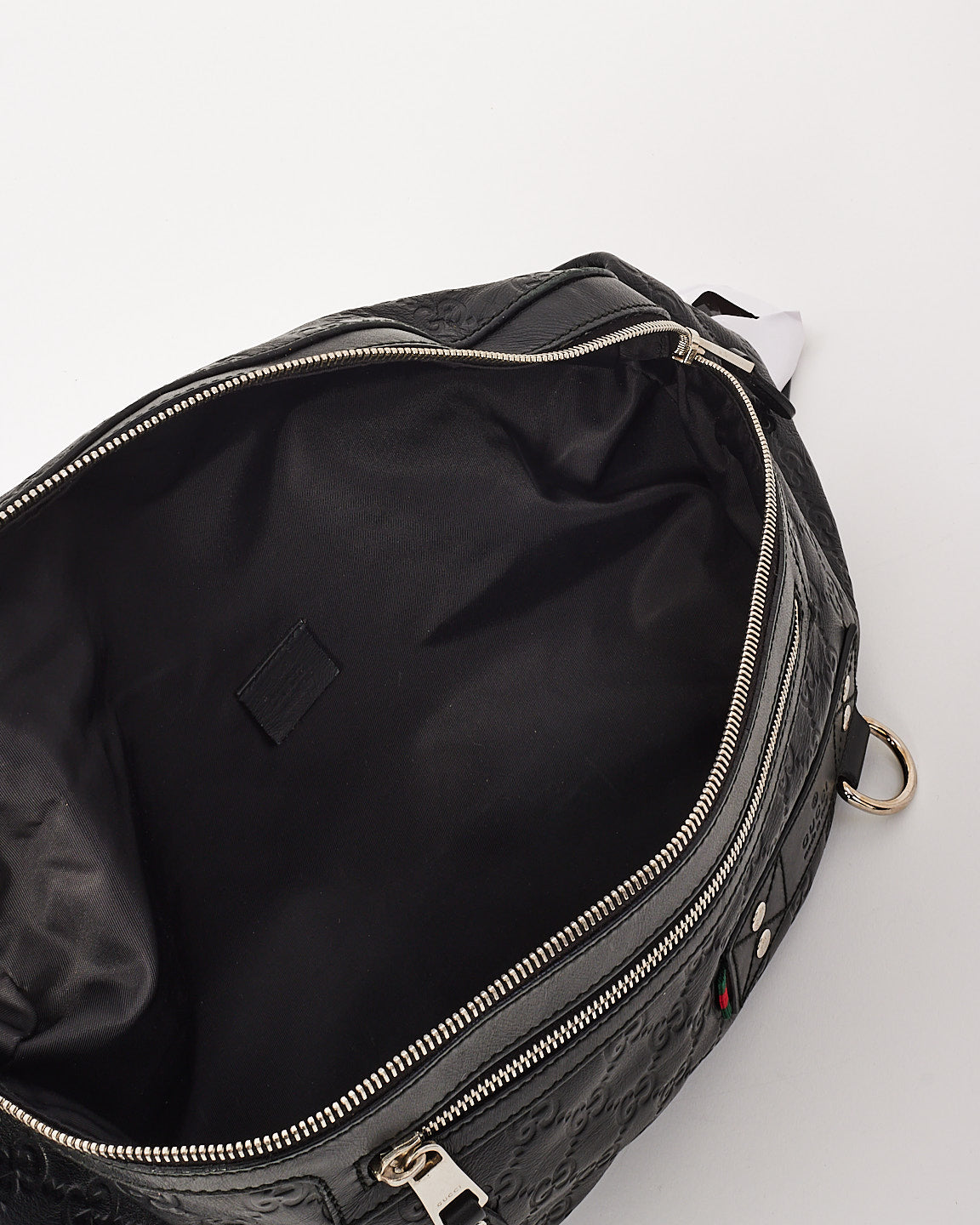 Gucci Black Signature G Embossed Leather Shimaline Shelly Bum Bag