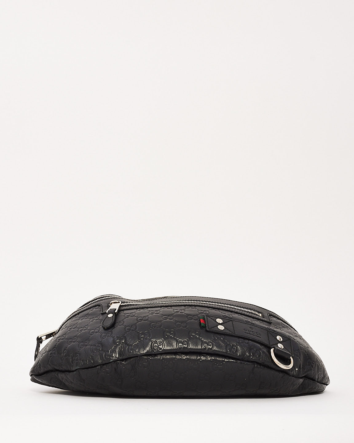 Gucci Black Signature G Embossed Leather Shimaline Shelly Bum Bag