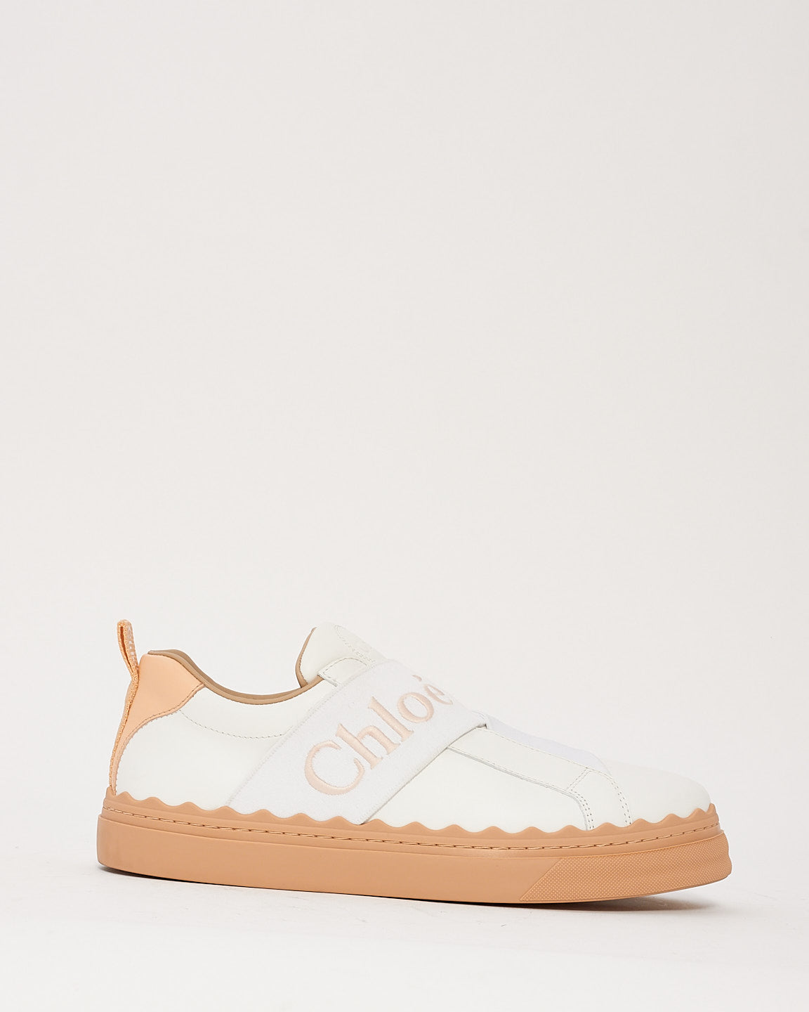 Chloé White Leather Lauren Low Top Sneakers - 39