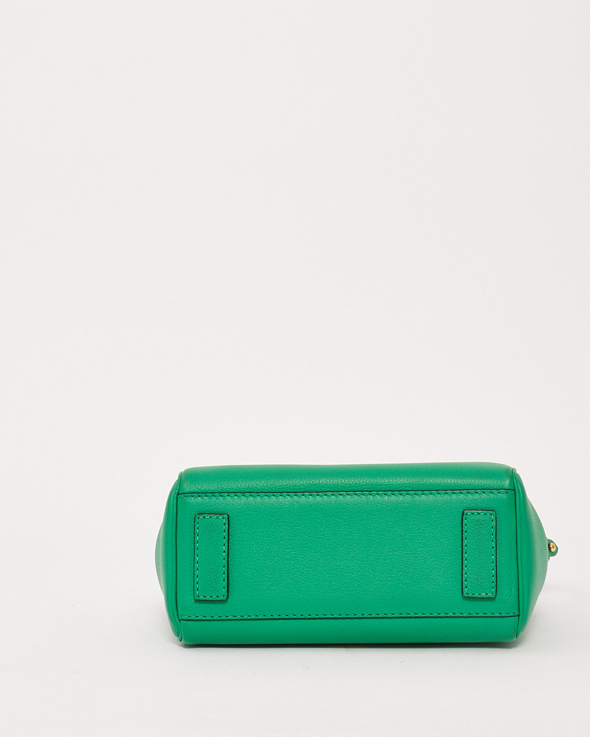Versace Green Leather La Medusa Top Handle Bag