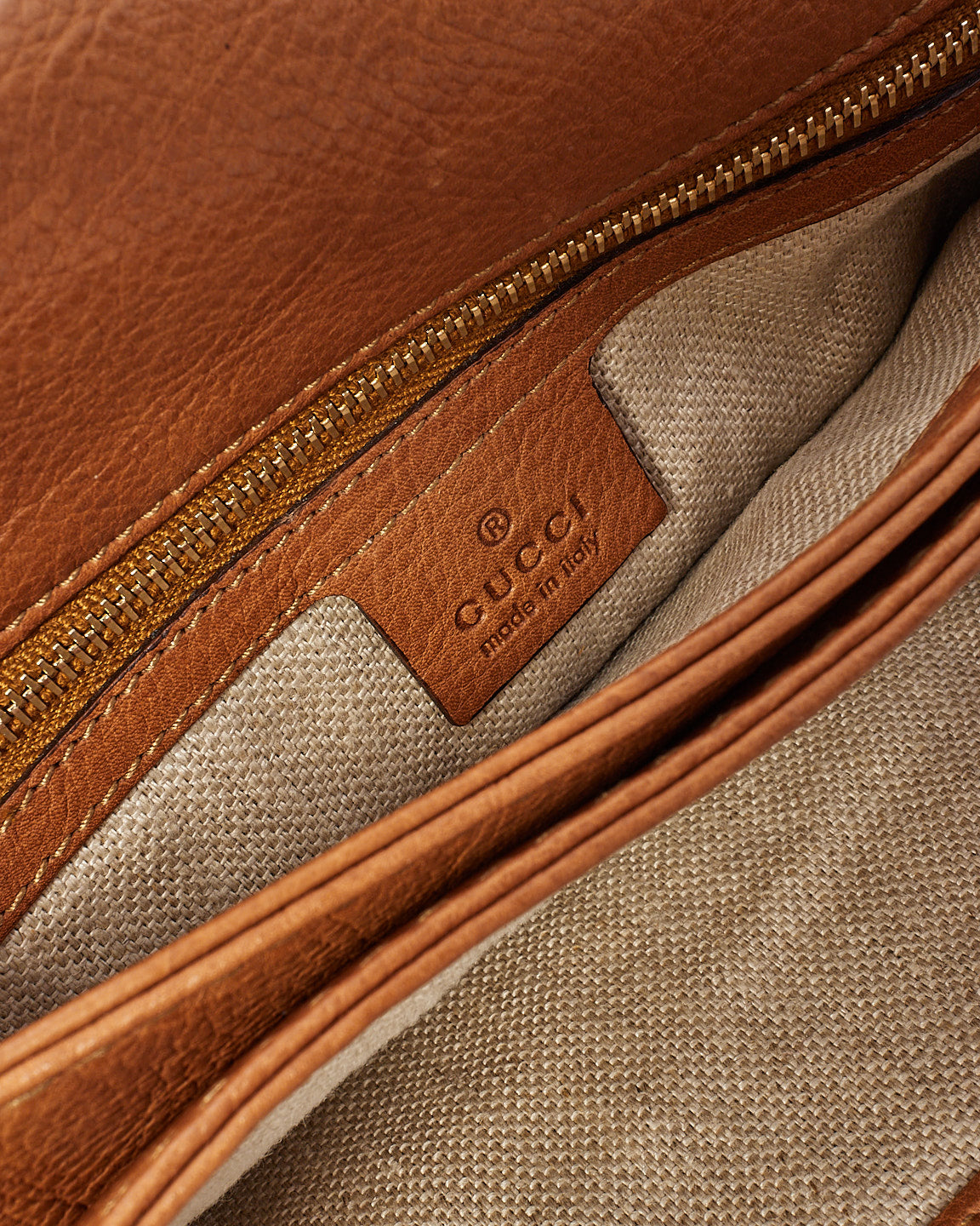 Gucci Tan GG Monogram Canvas Marrakech Messenger Bag