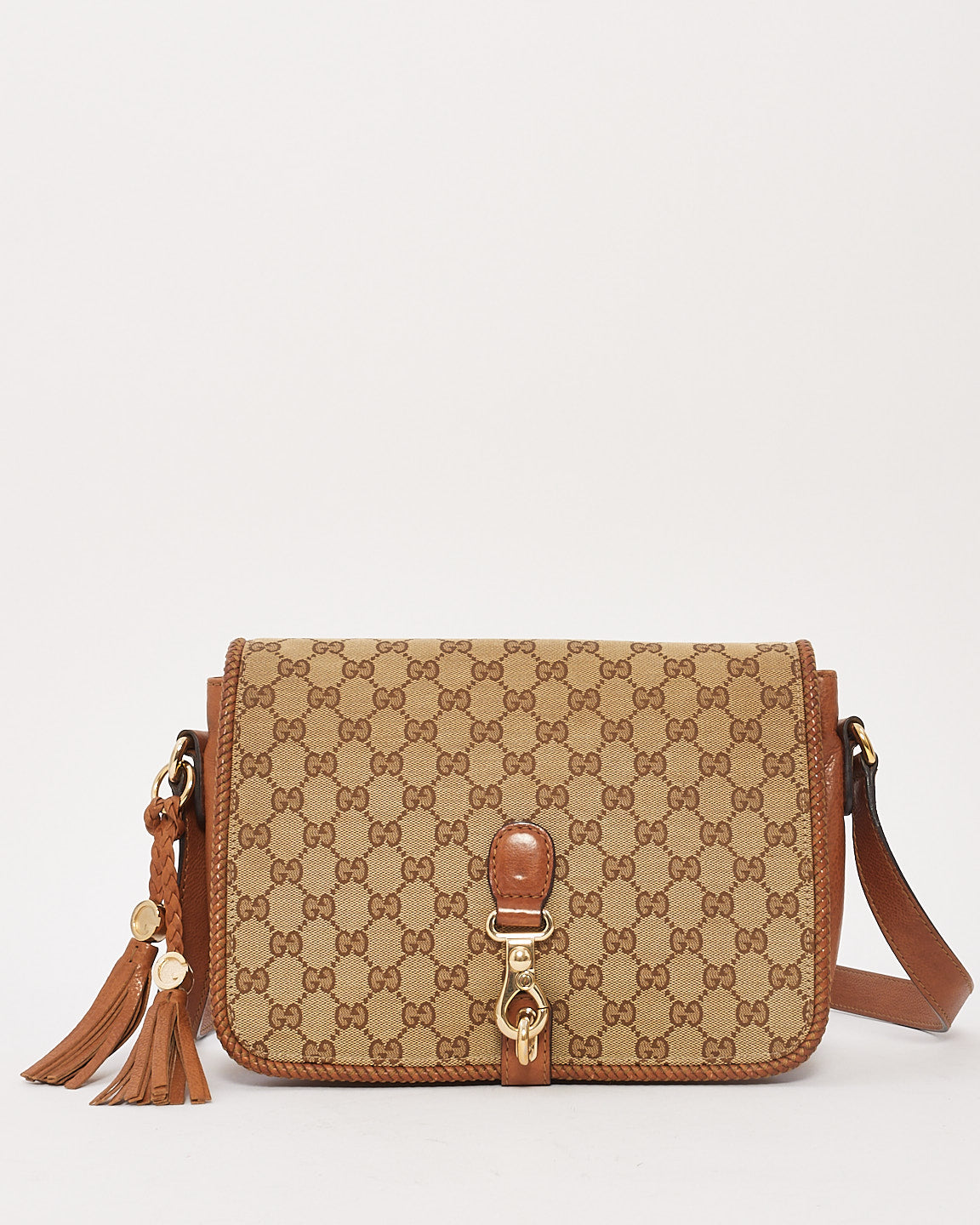 Gucci Tan GG Monogram Canvas Marrakech Messenger Bag