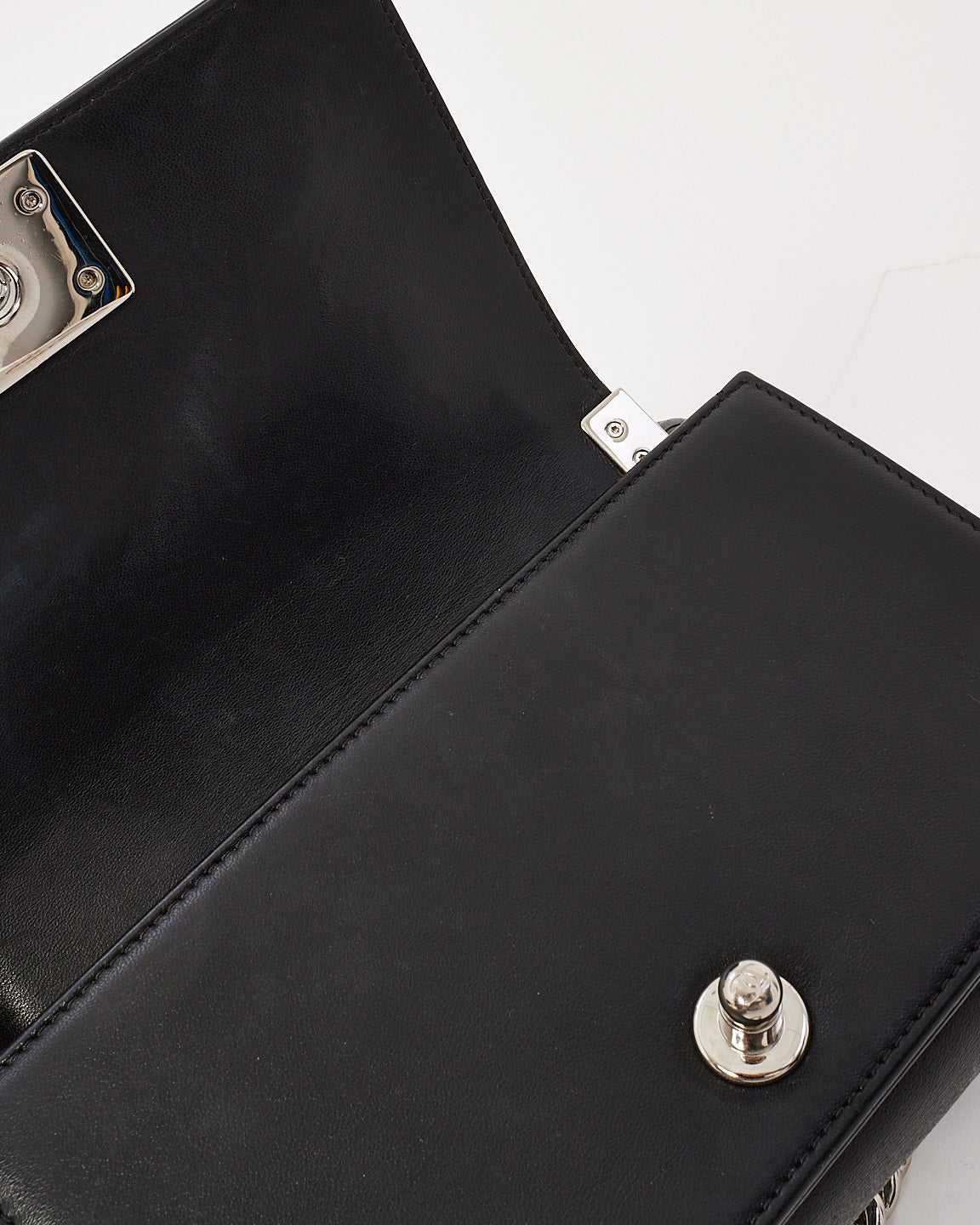 Sac petit garçon en tweed Quilt en cuir d'agneau noir édition spéciale Chanel