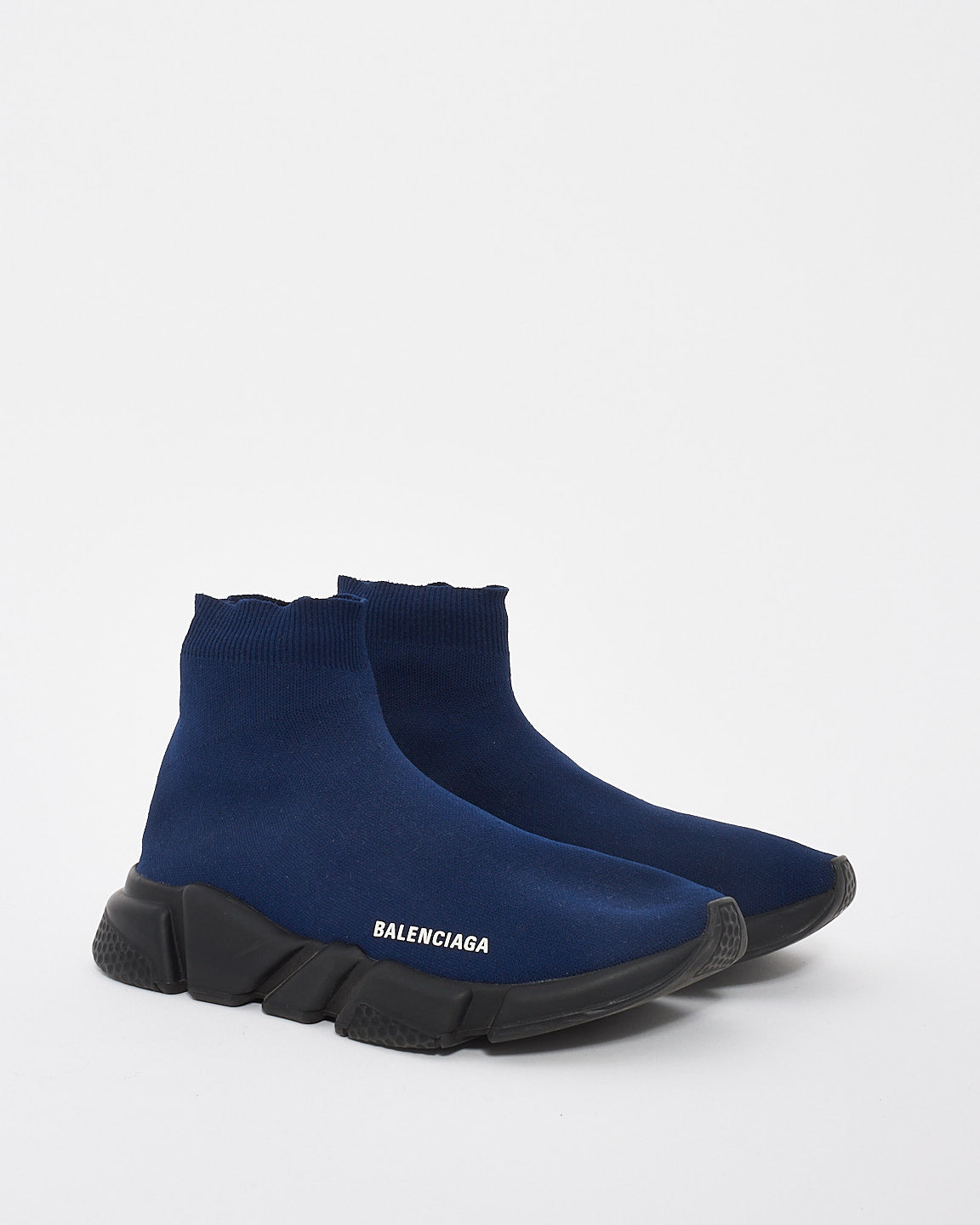 Balenciaga Blue Fabric Sock Speed Sneakers - 41
