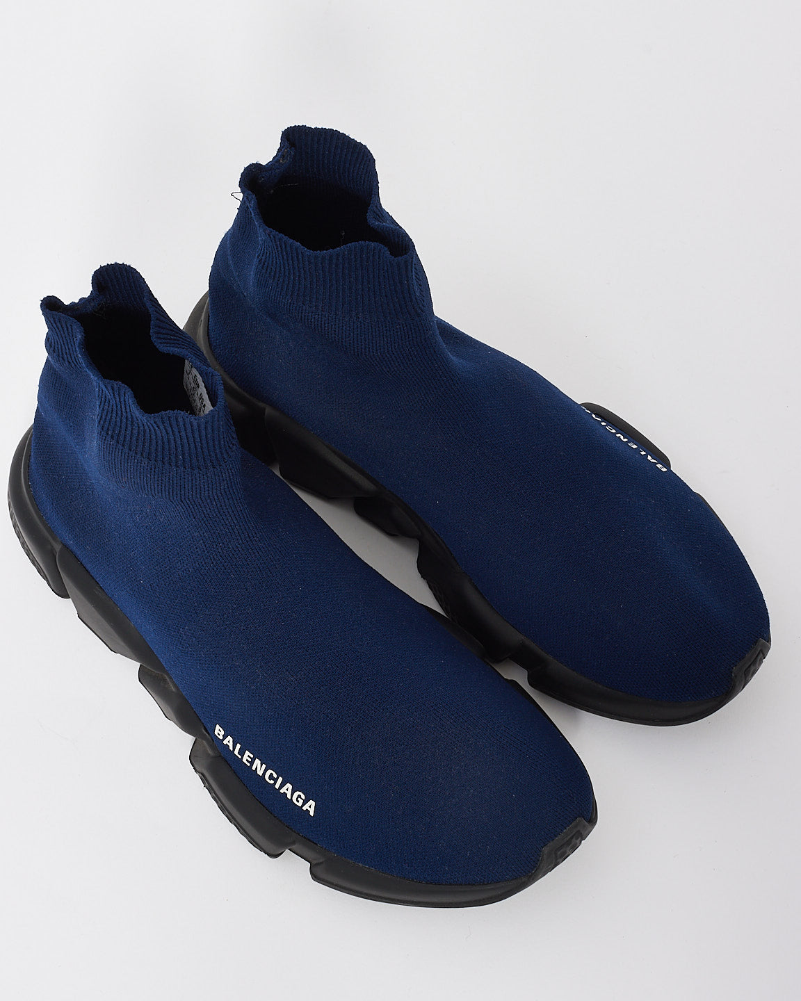 Balenciaga Blue Fabric Sock Speed Sneakers - 41