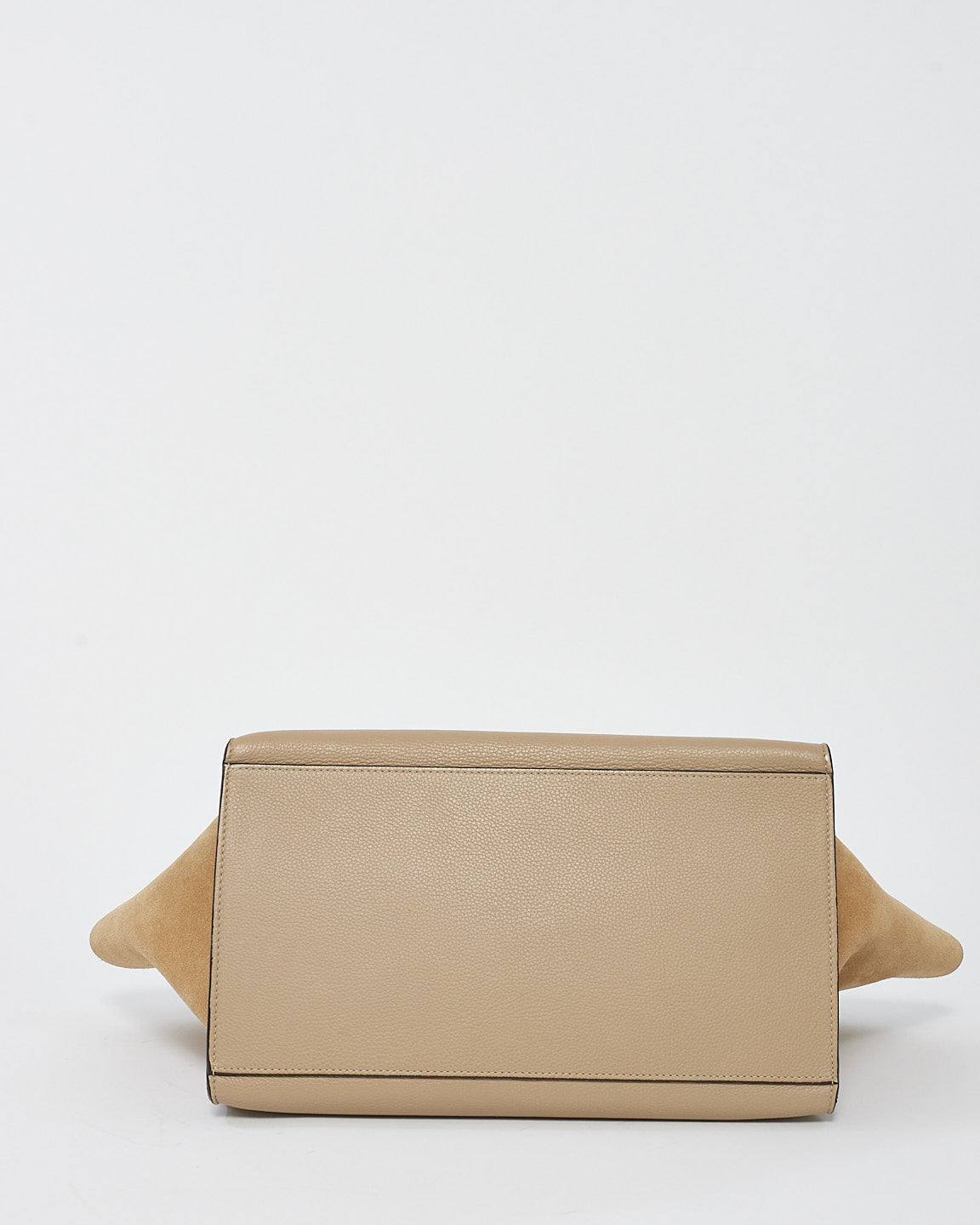 Celine Beige Leather & Suede Medium Trapeze Bag