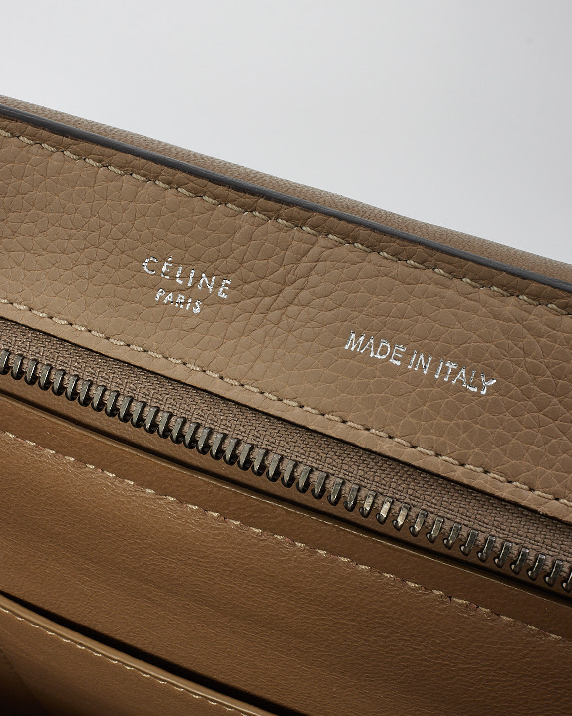 Celine Beige Leather & Suede Medium Trapeze Bag