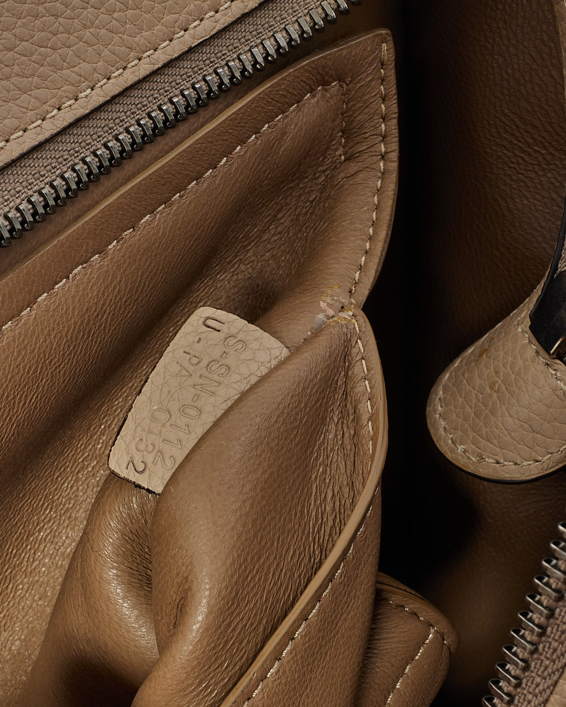 Celine Beige Leather & Suede Medium Trapeze Bag