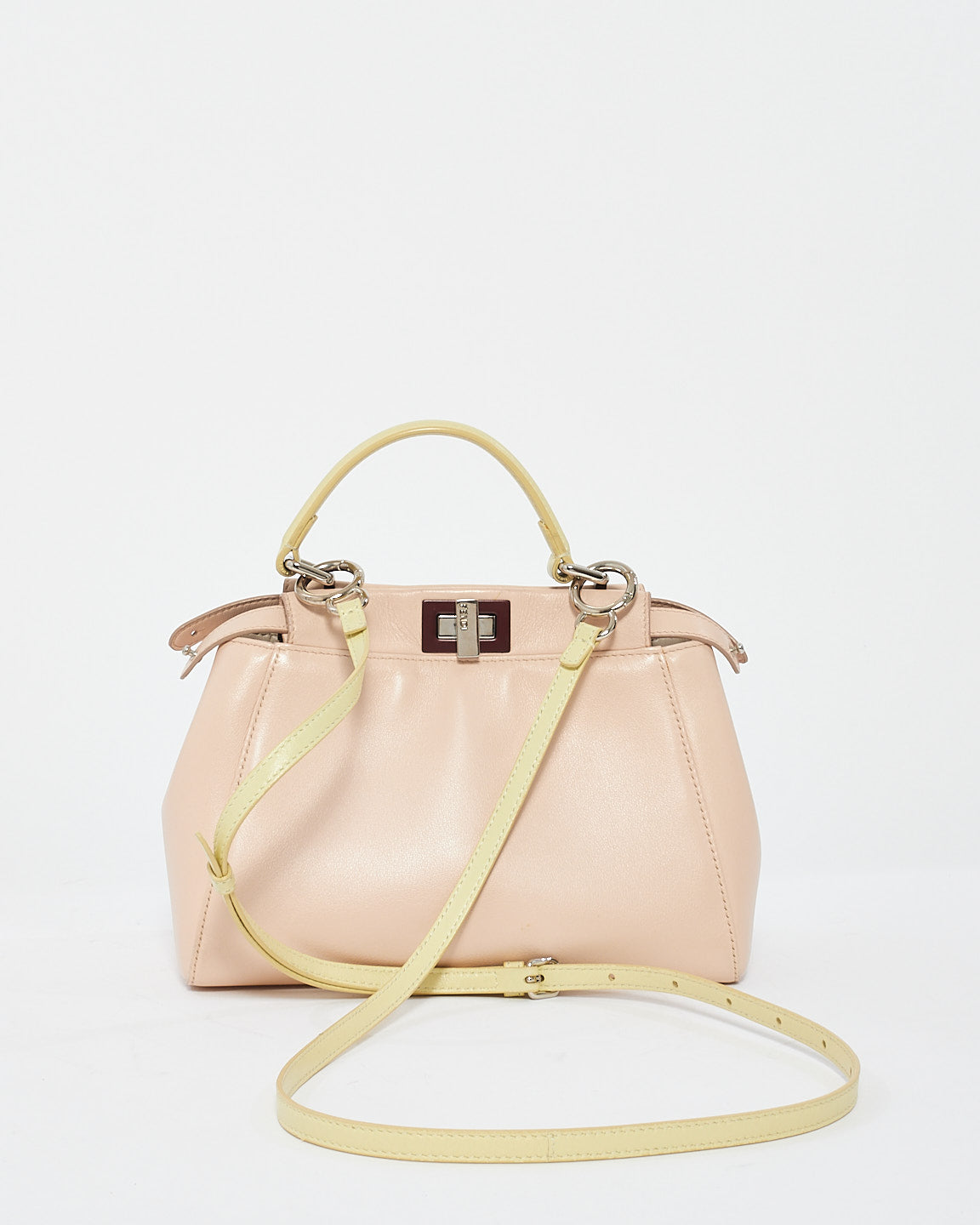 Fendi Light Pink Leather Mini Peekaboo Bag