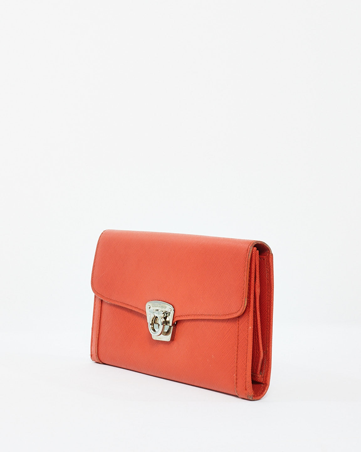 Portefeuille long en cuir rouge Salvatore Ferragamo