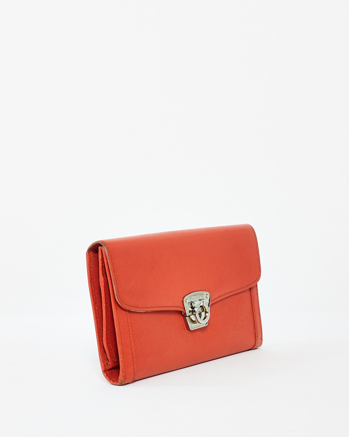Portefeuille long en cuir rouge Salvatore Ferragamo