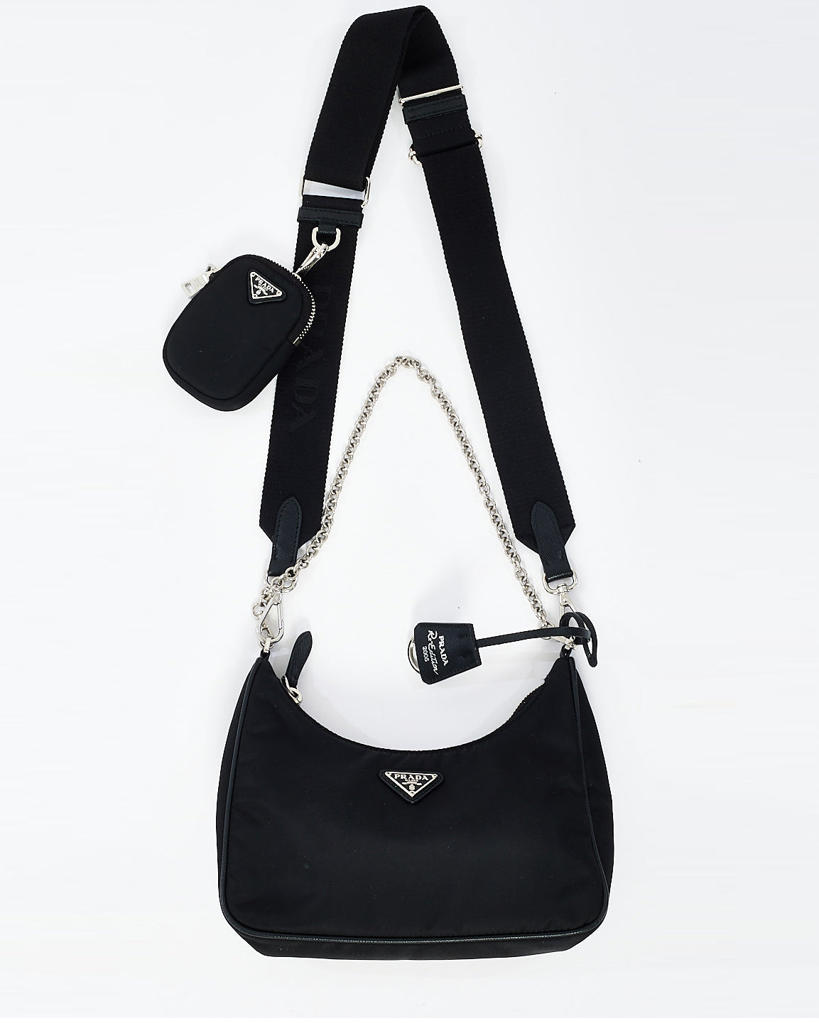 Prada Black Nylon Tessuto 2005 Re-edition Crossbody Bag
