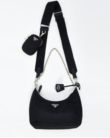  Prada Black Nylon Tessuto 2005 Re-edition Crossbody Bag