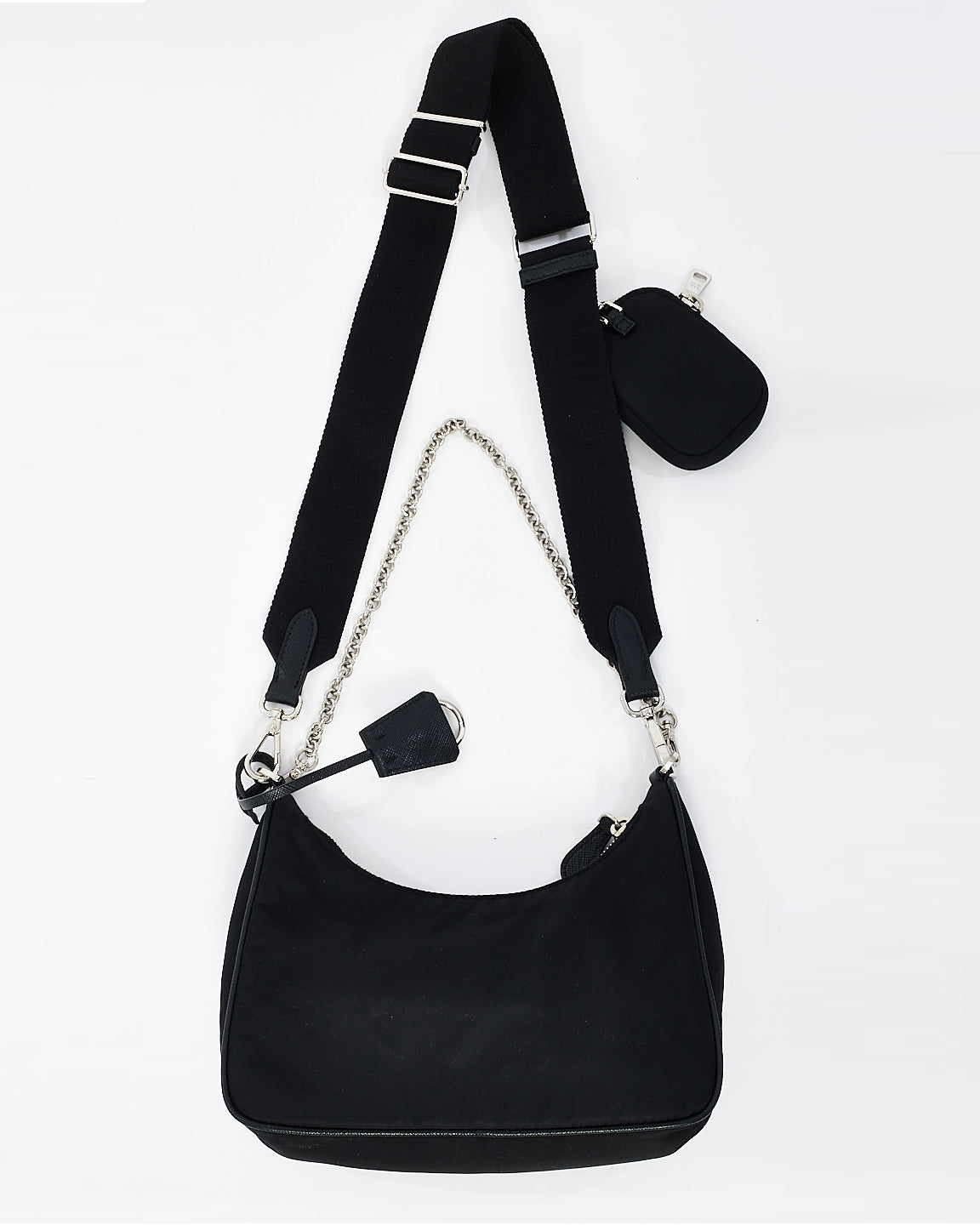 Prada Black Nylon Tessuto 2005 Re-edition Crossbody Bag