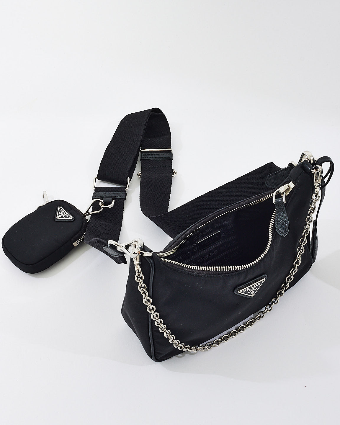 Prada Black Nylon Tessuto 2005 Re-edition Crossbody Bag