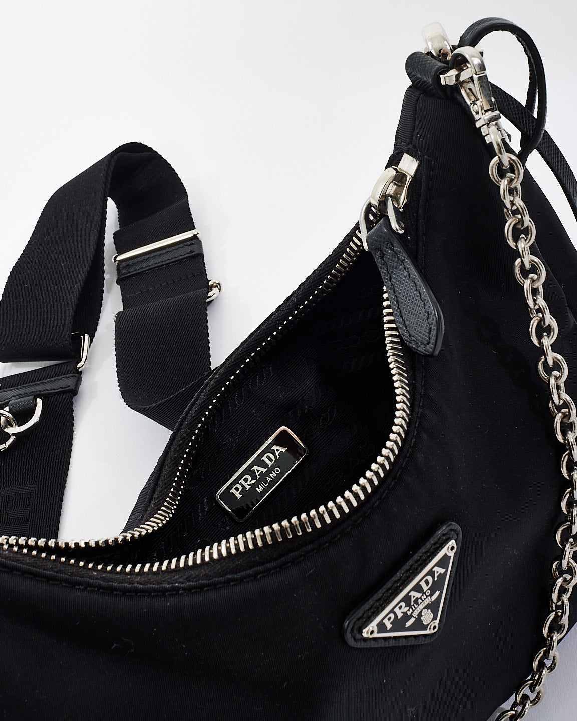 Prada Black Nylon Tessuto 2005 Re-edition Crossbody Bag