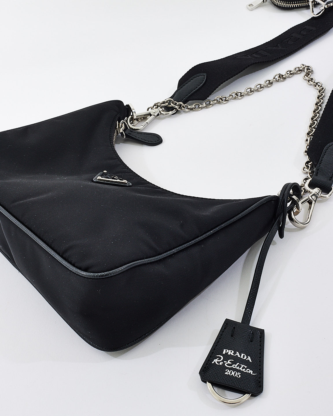 Prada Black Nylon Tessuto 2005 Re-edition Crossbody Bag