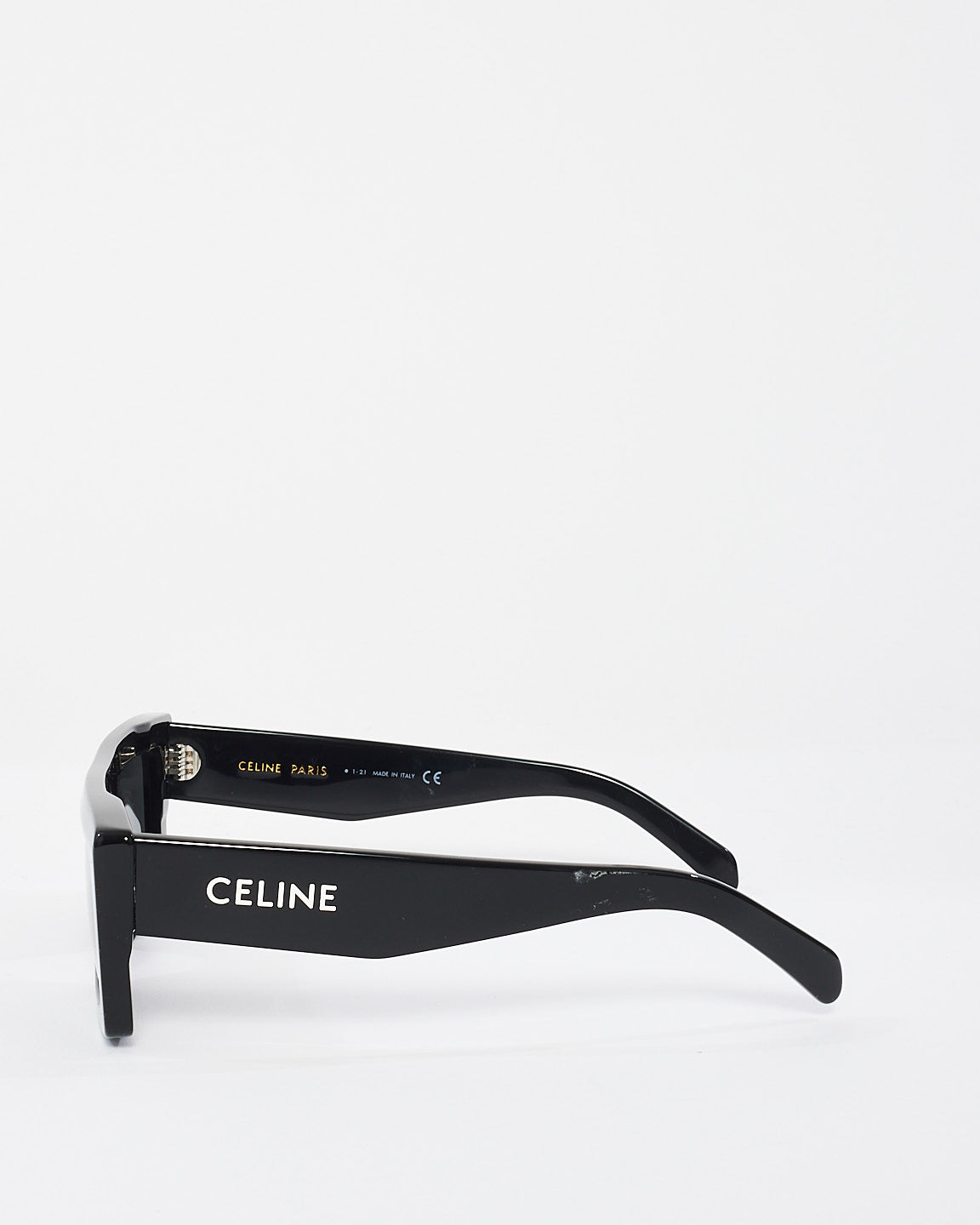 Lunettes de soleil Celine en acétate noir avec logo plat CL40214U